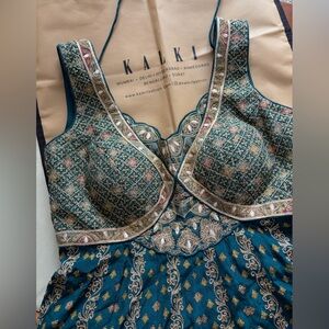 KALKI Teal Embroidered Women's Dress